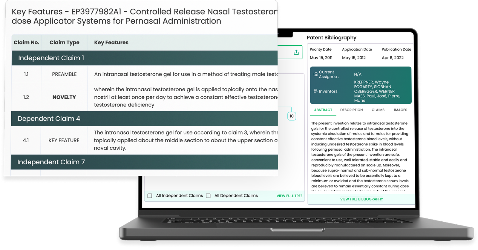 Patent RAZOR interface preview