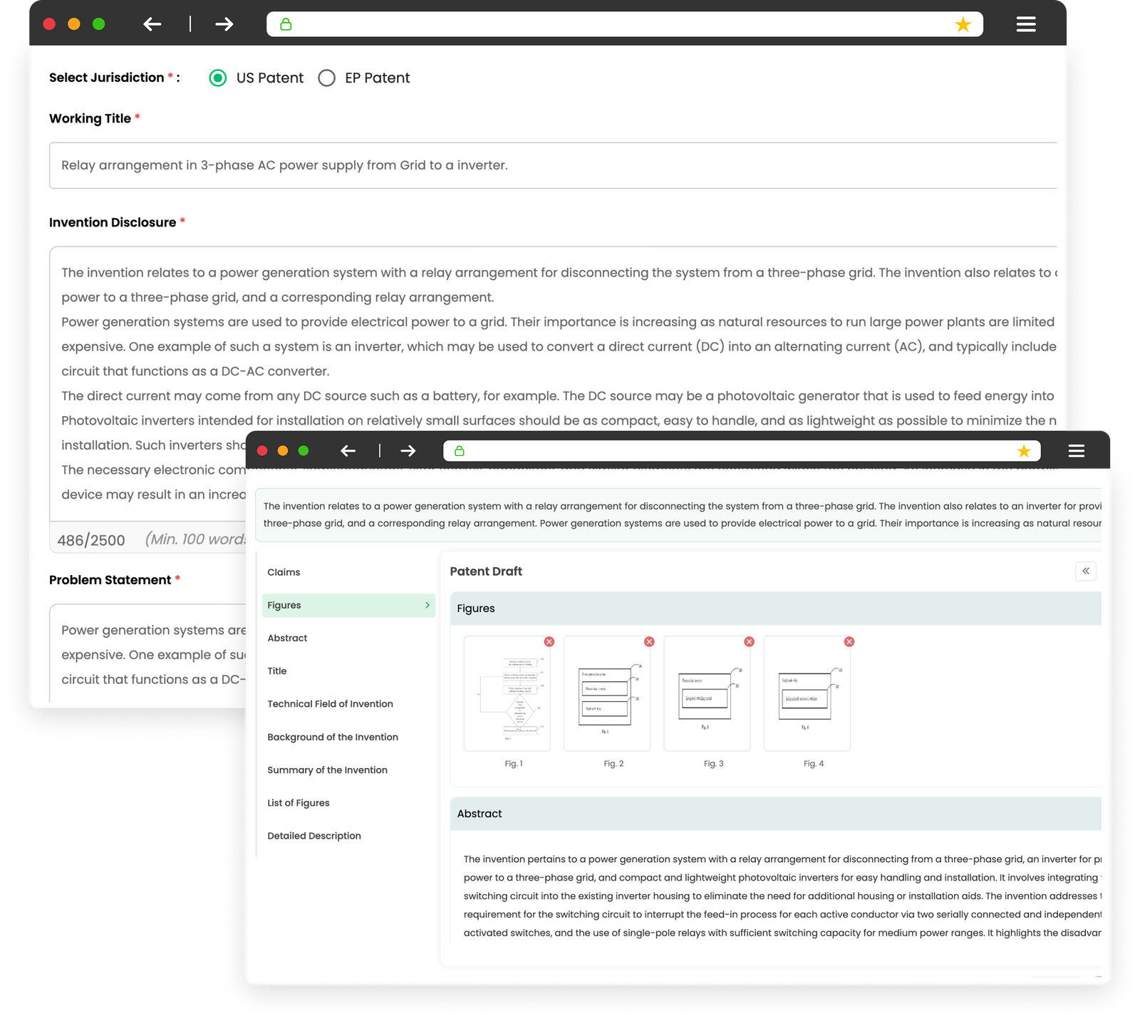 PATENT CANVAS drafting interface