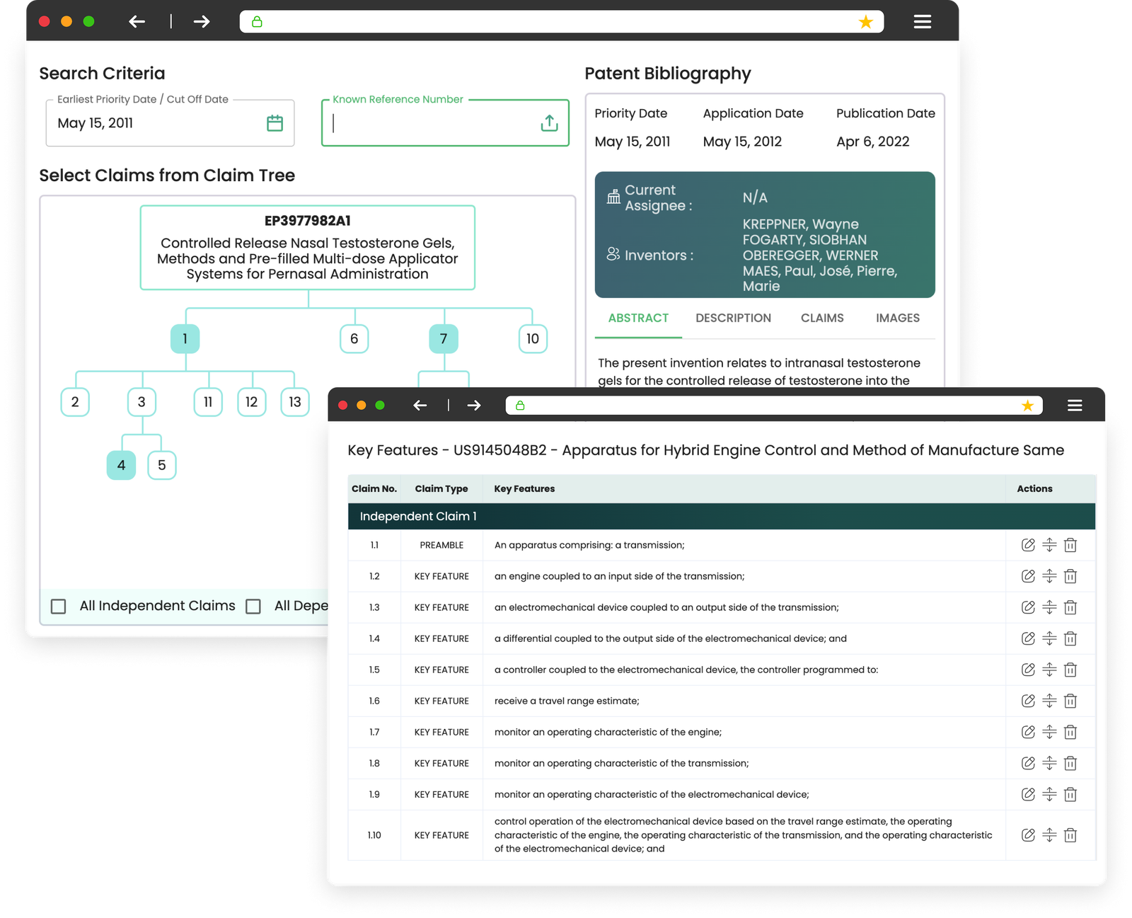 CLAIMCHART MASTER interface